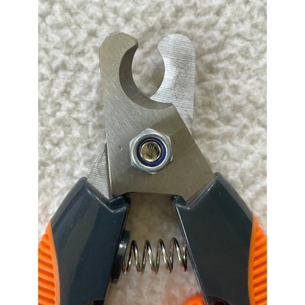 Unbranded Large Pet Nail Clippers Orange Black Stainless Steel Safety Lock